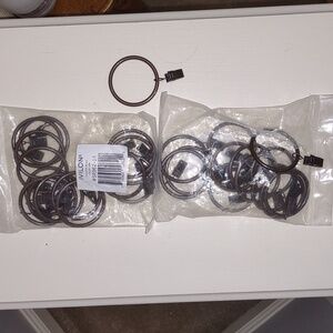 IVILON Drapery Curtain Rings with Clips - Set of 28 Decorative Drapery Rings